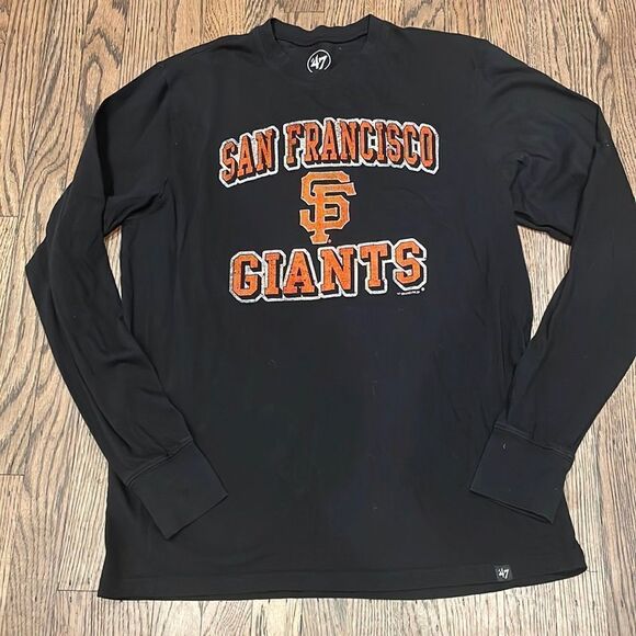 EUC! SF Giants Baseball Black Orange Long Sleeve Tee - Size Med - Picture 1 of 4